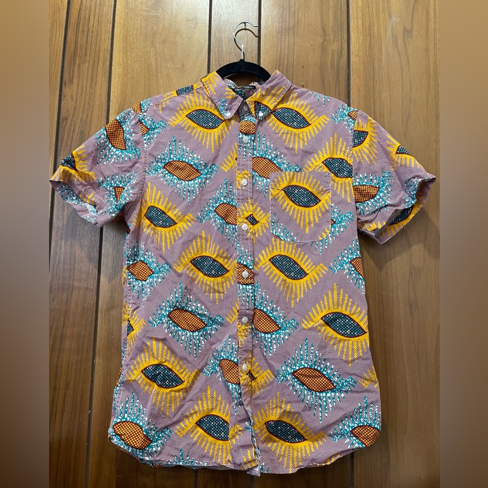 21men Multicolor Geometric Shirt